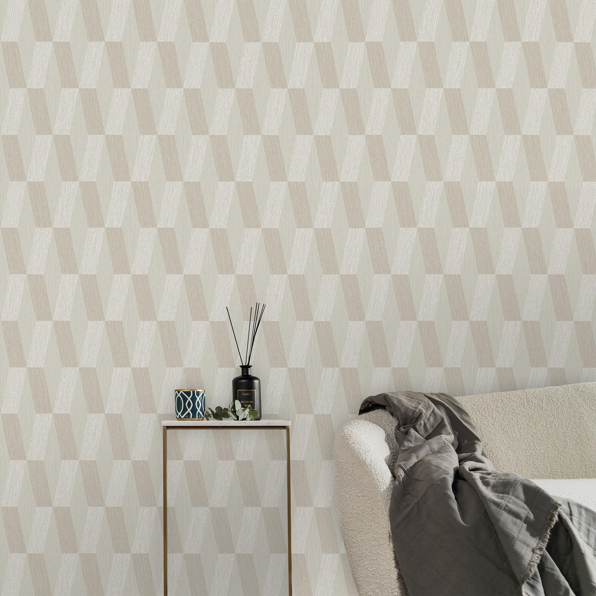 VLIESTAPETE - Zao Sand - Sandfarben, Papier/Kunststoff (52/1000cm) - Graham & Brown