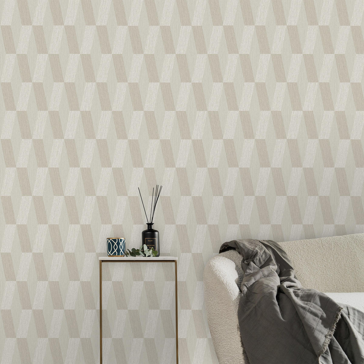 VLIESTAPETE - Zao Sand - Sandfarben, Papier/Kunststoff (52/1000cm) - Graham & Brown