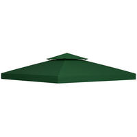 PAVILLONDACH 300/300/20 cm grün aus Polyester wasserabweisend - Grün, Textil (300/20/300cm) - OKWISH