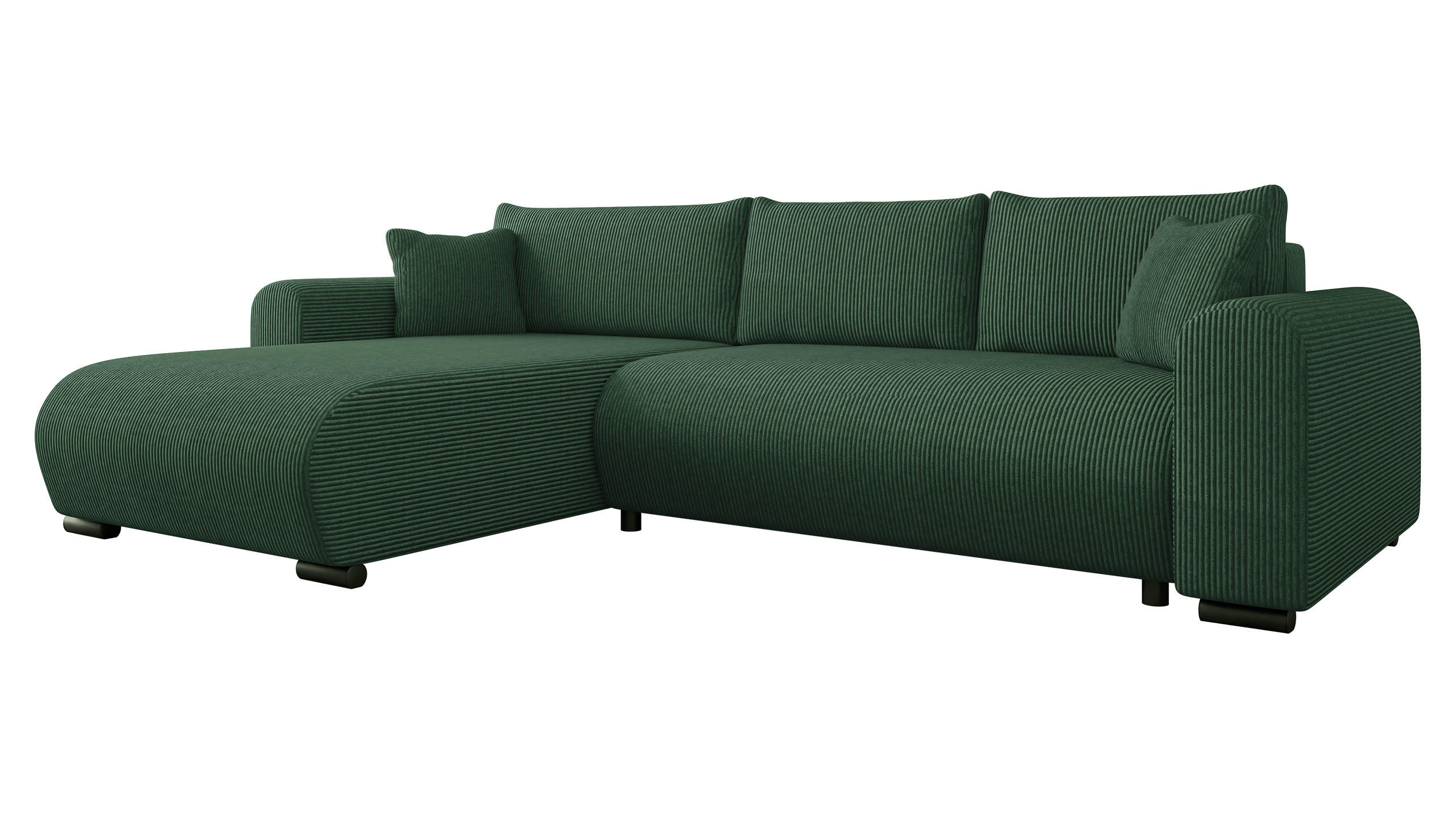 COLTAR Merkos Reiat - verde închis/negru, material textil/lemn (285/188cm) - MIRJAN24