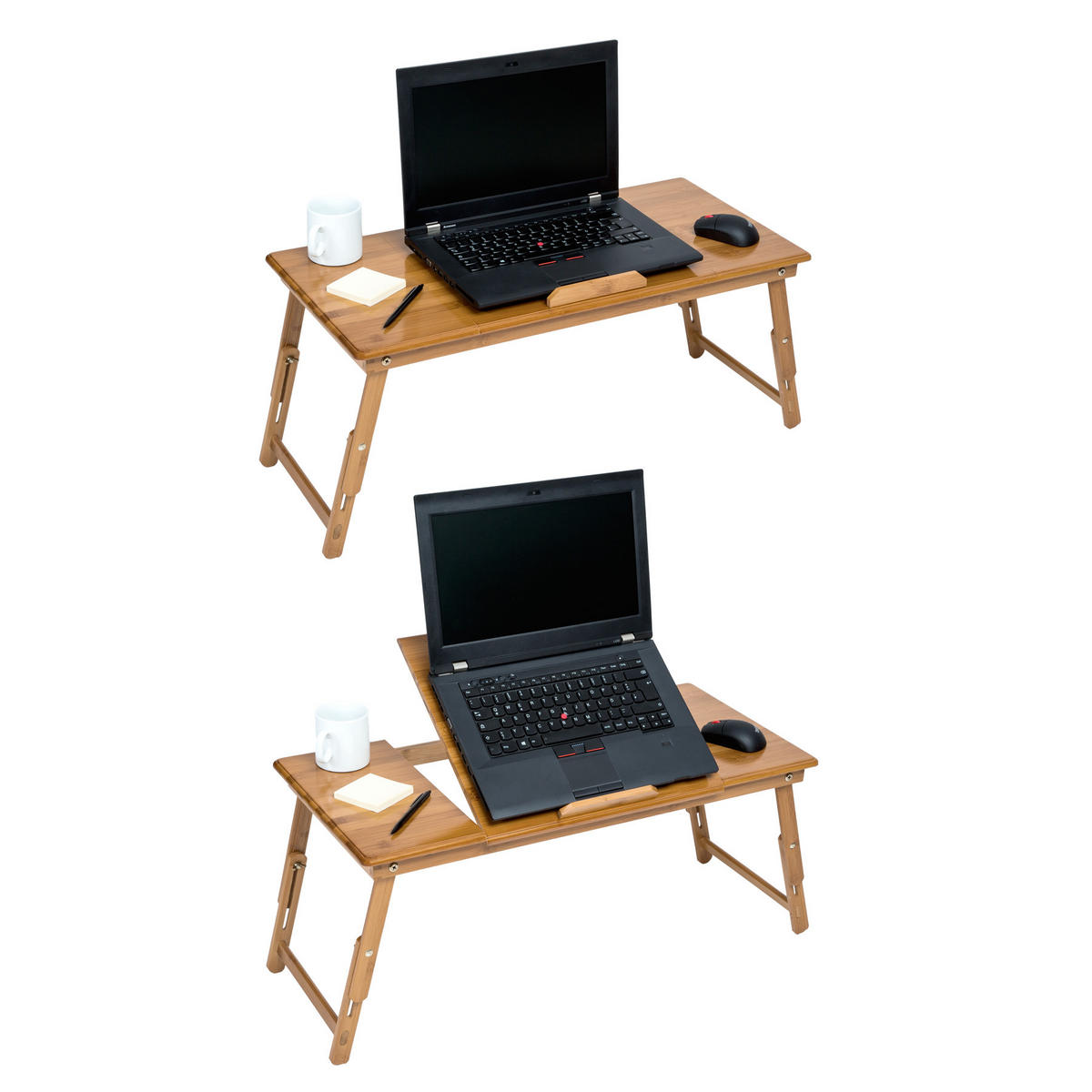 LAPTOPTISCH Janina,72 x 35 x 26 cm,braun - Braun, Holz (72/35/26cm) - tectake