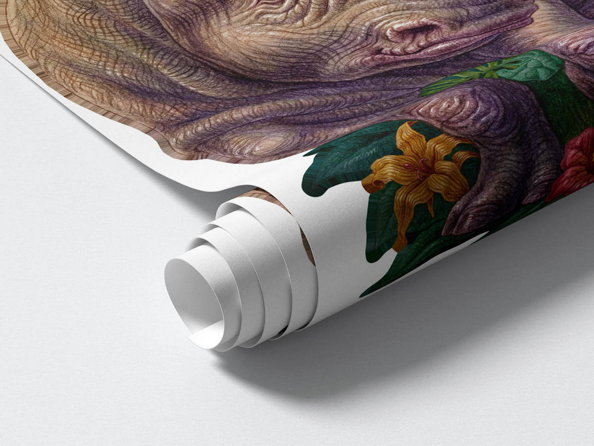 WANDAUFKLEBER 130x140cm - Zeichentrick-Wildtiere - Multicolor, Kunststoff (130/140/0.1cm) - Wallfluent