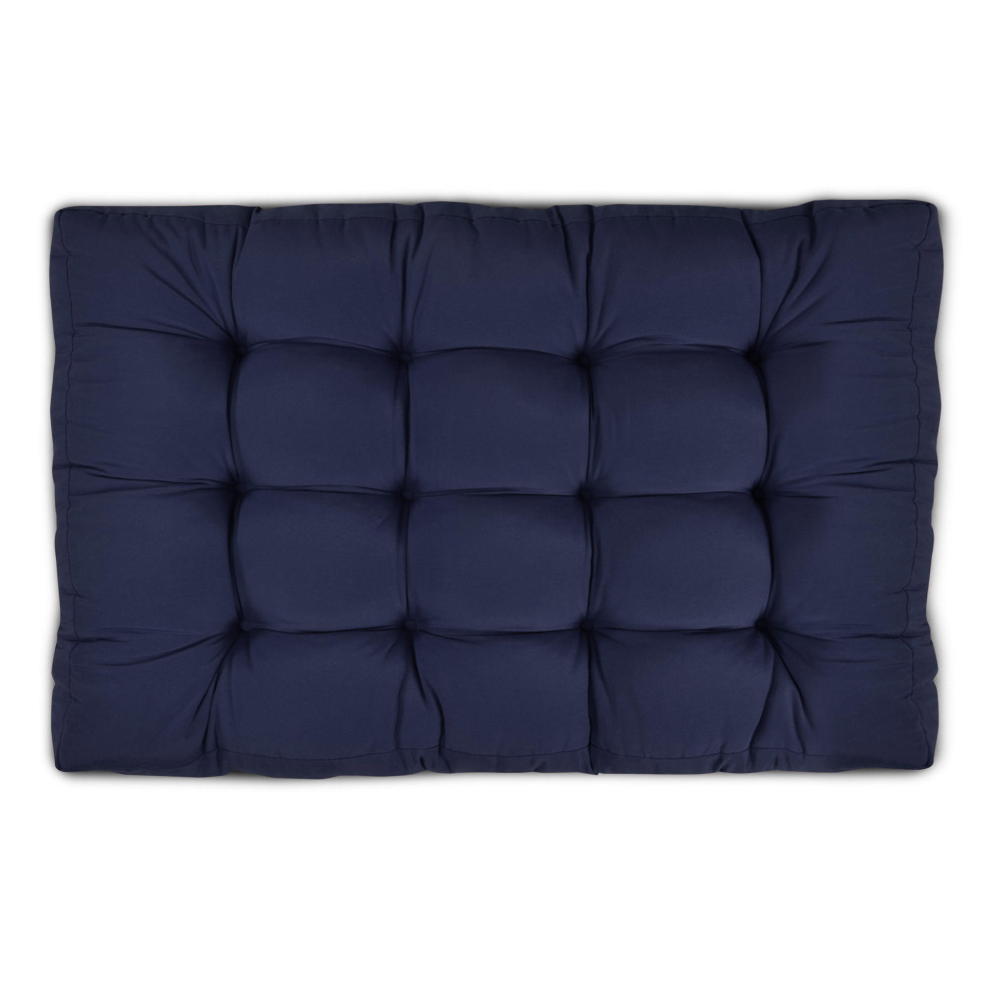 PALETTENKISSEN Eco Style Sitz 120/80/15 cm Dunkelblau - Dunkelblau, Textil (80/15/120cm) - Beautissu 