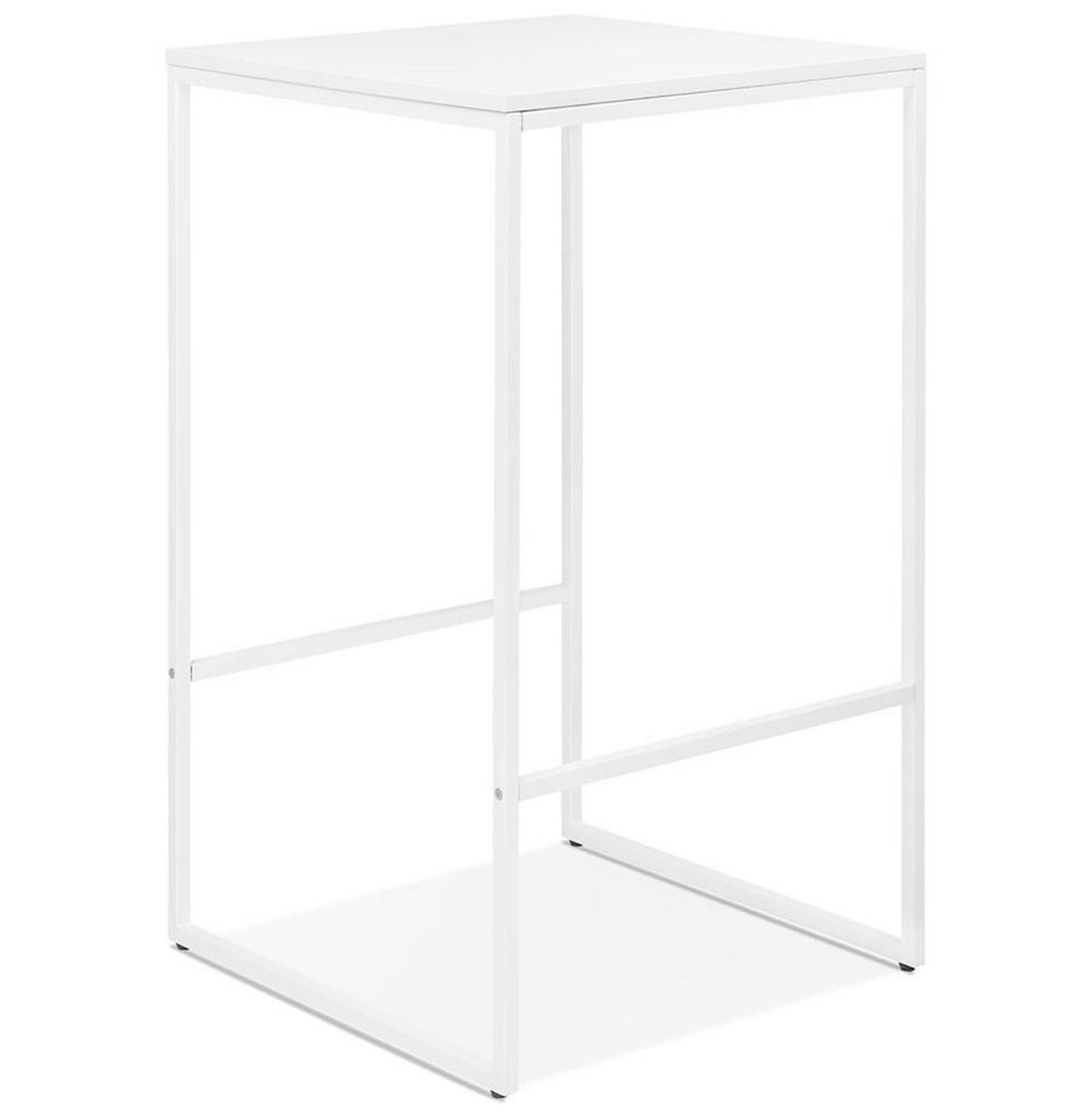 STEHTISCH Industrial Design mit Holzplatte und Metallgestell NOLIRO, Weiß 60x60x102 cm - Weiß, Holz/Metall (60/102/60cm) - KADIMA DESIGN