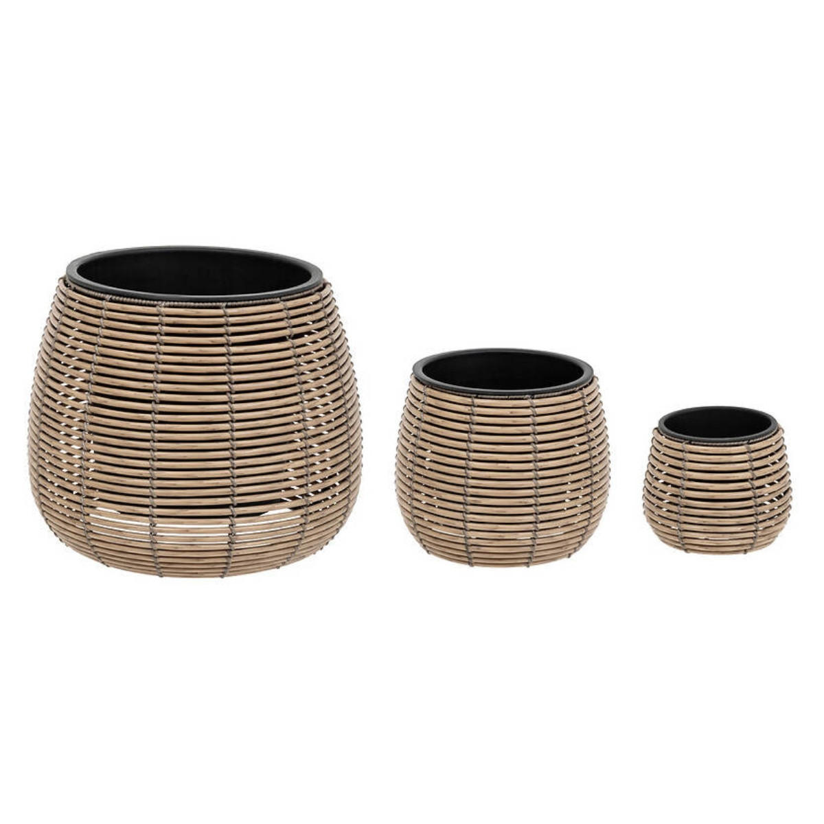 BLUMENTÖPFE 3er-Set - Braun, Kunststoff (36cm) - Atmosphera Createur d´interieur