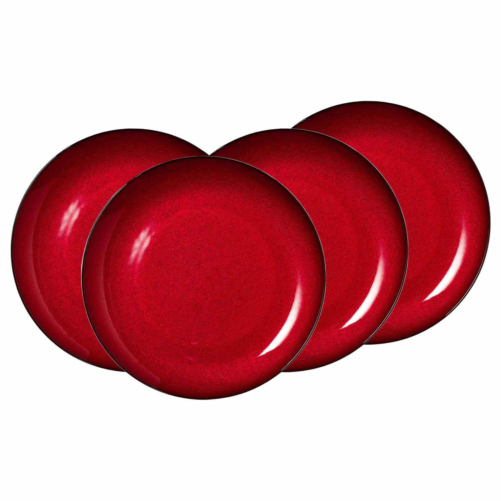 PLATZTELLER Grazia Rot ø 33 cm 4er Set - Rot, Glas (33cm) - Ritzenhoff Breker