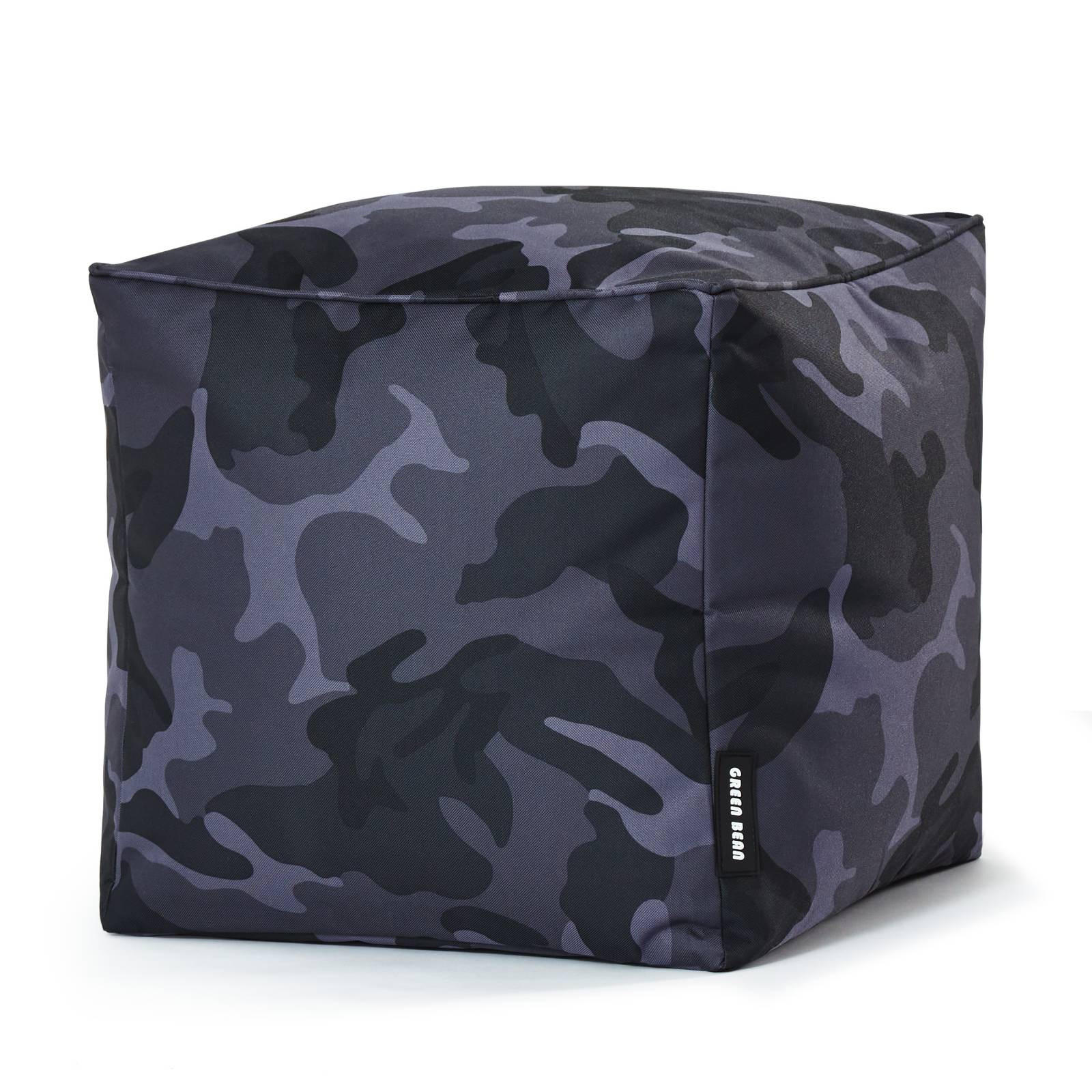 SITZSACK-HOCKER Pouf "Cube" 40x40x40cm - Multicolor, Textil (40/40/40cm) - Green Bean