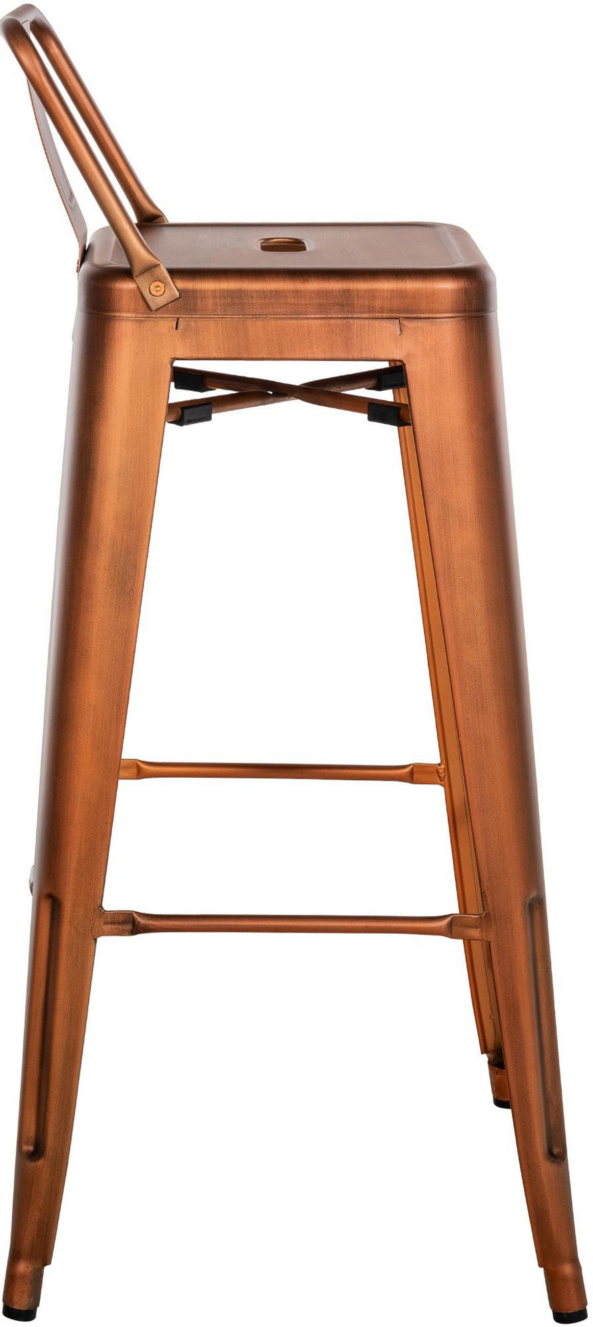 BARHOCKER 2er Set Lekel Metall Kupfer - Kupferfarben, Metall (44/96/43cm) - DELUKE