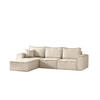 ECKSOFA Sande In Raven - Creme, Holzwerkstoff/Textil (292/192cm) - Fun Möbel