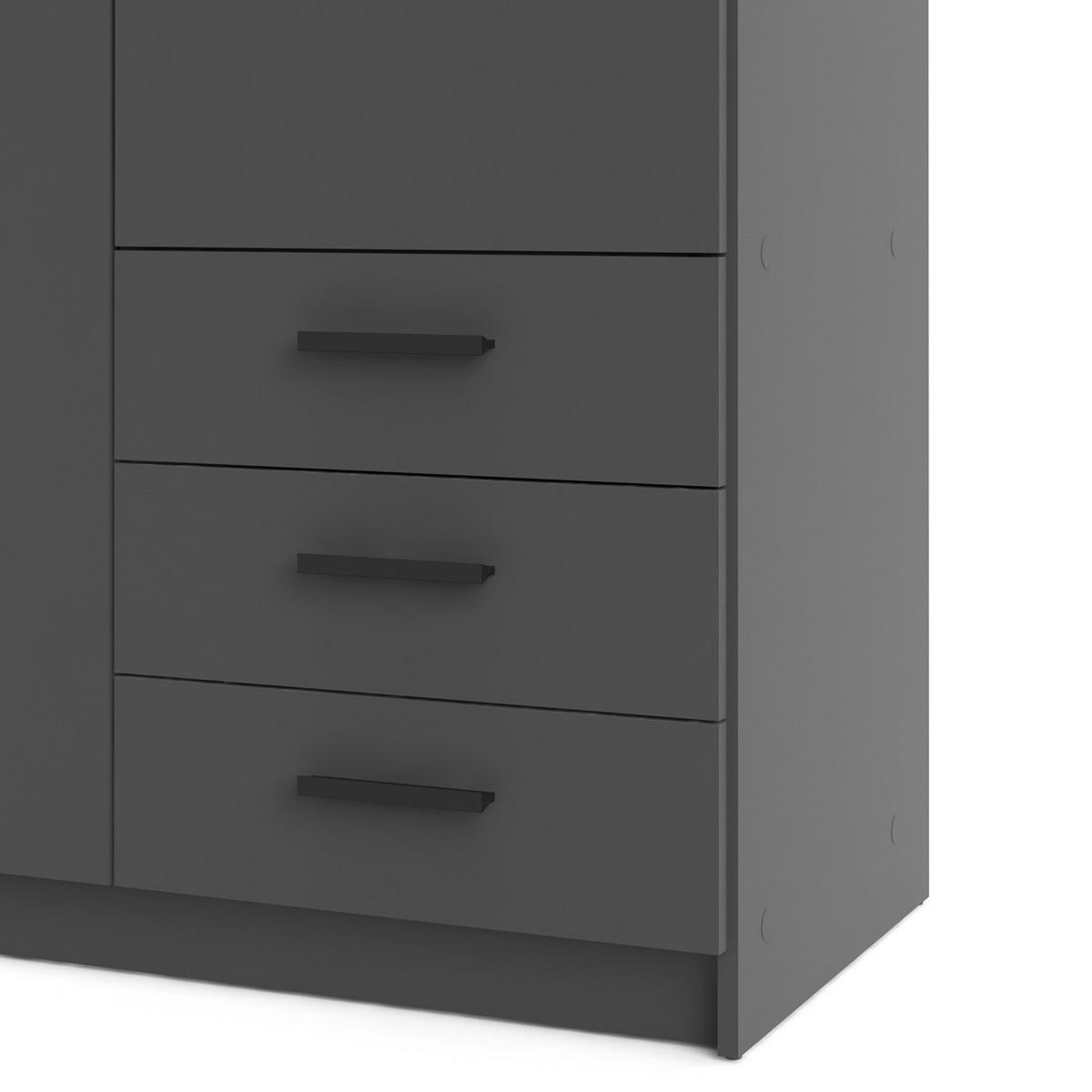 KLEIDERSCHRANK mattgrau - Grau, Holzwerkstoff (99/201/50cm) - ebuy24