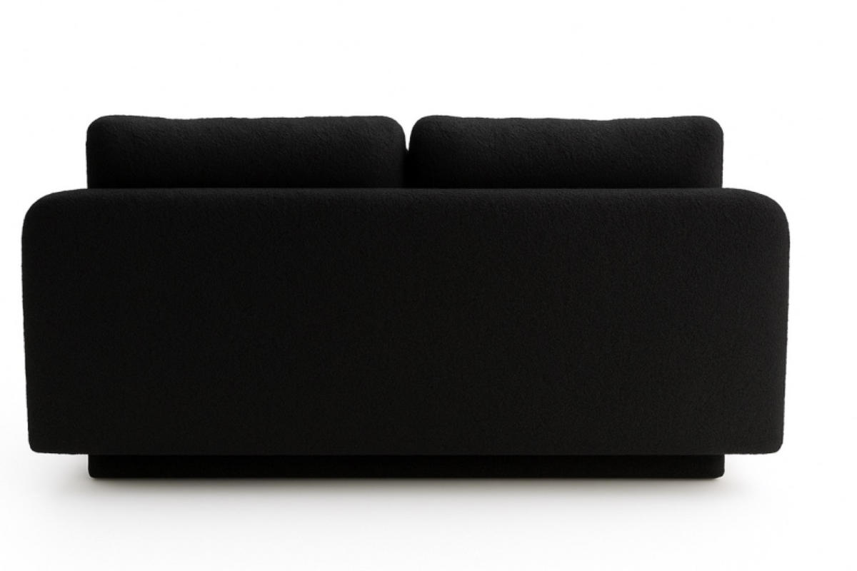 SOFA Schwarz MAJA Mit Schlaffunktion Boucle - Schwarz, Textil (209/96/96cm) - Sepro Meble
