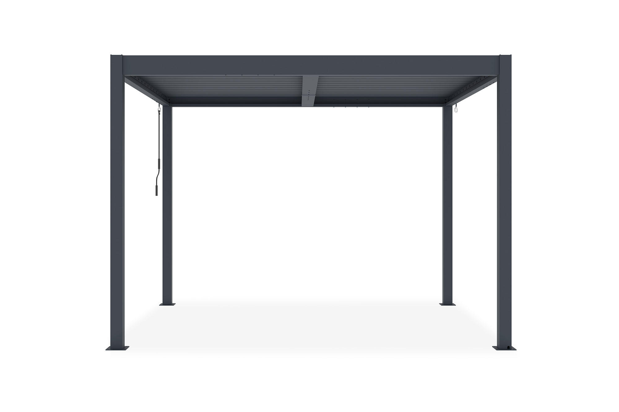 PERGOLA BIOKLIMATISCHE SELBSTTRAGENDE Piana grauem 3m x 2,5m - Grau, Metall (259/218/259cm) - Cazeboo