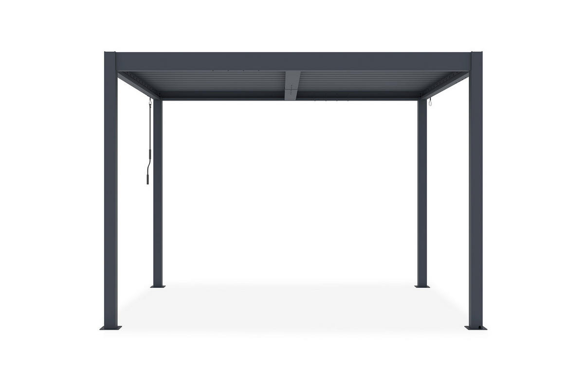 PERGOLA BIOKLIMATISCHE SELBSTTRAGENDE Piana grauem 3m x 2,5m - Grau, Metall (259/218/259cm) - Cazeboo