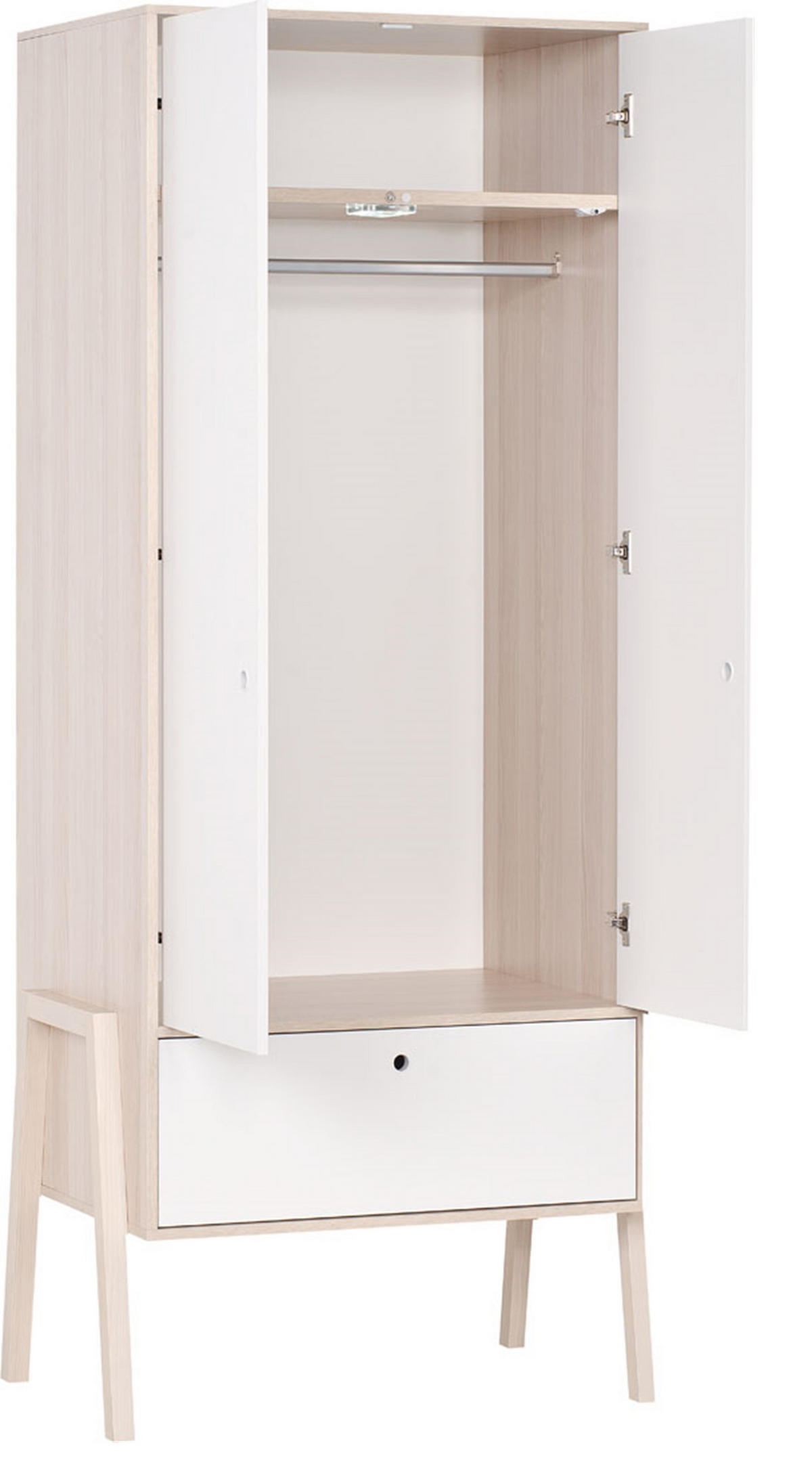 KLEIDERSCHRANK SPOT 2-TÜRIG - Weiß, Holzwerkstoff (88/210/60cm)