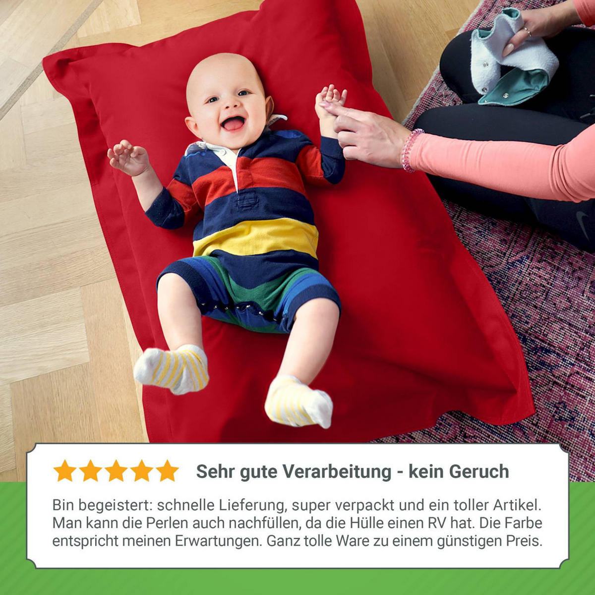 KINDER-SITZSACK 70x100cm - 70 Liter - Dunkelrot, Textil (70/10/100cm) - Green Bean