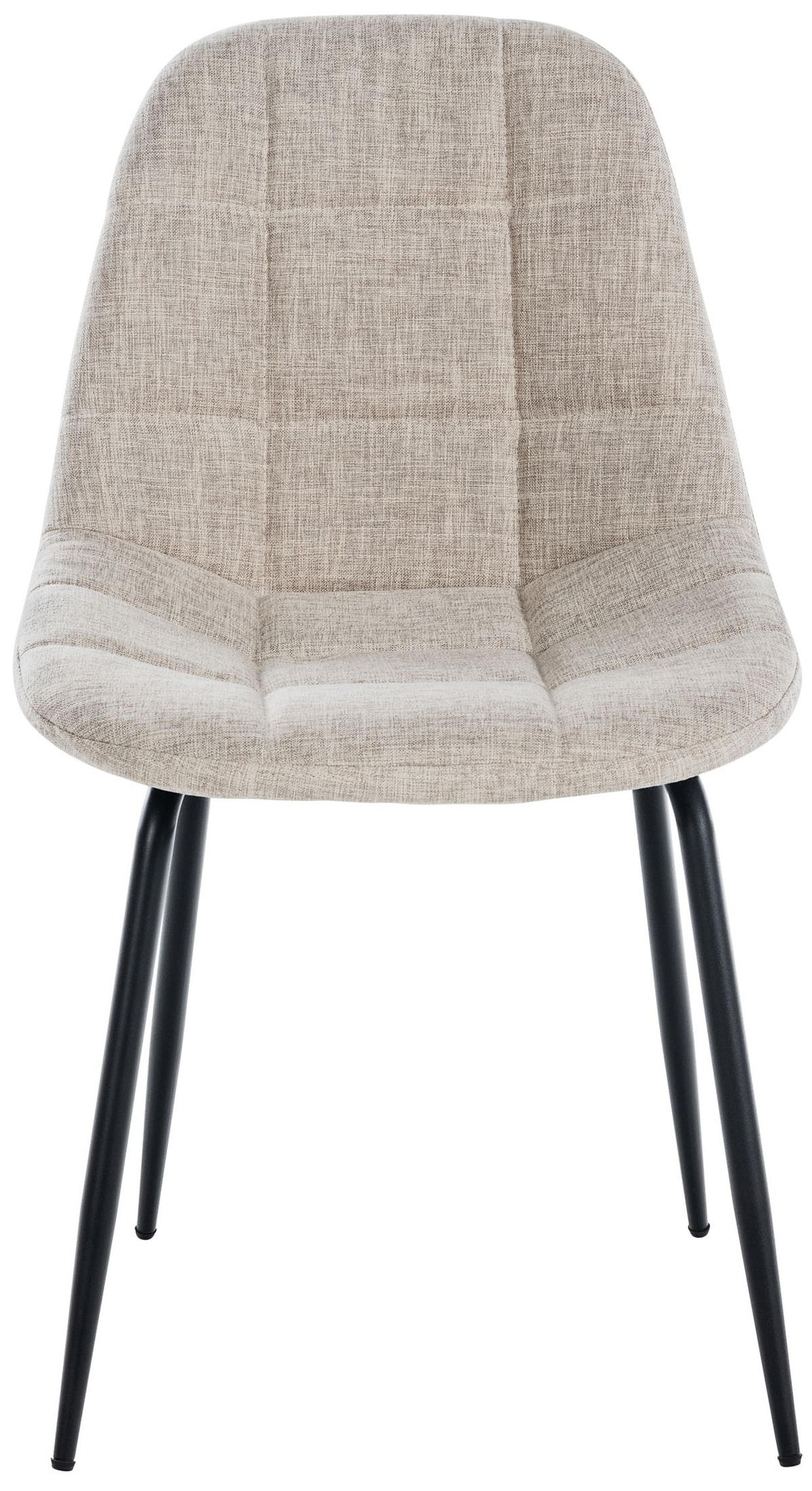 STUHL Stoff creme - Creme/Schwarz, Textil/Metall (46/82/52cm) - CLP