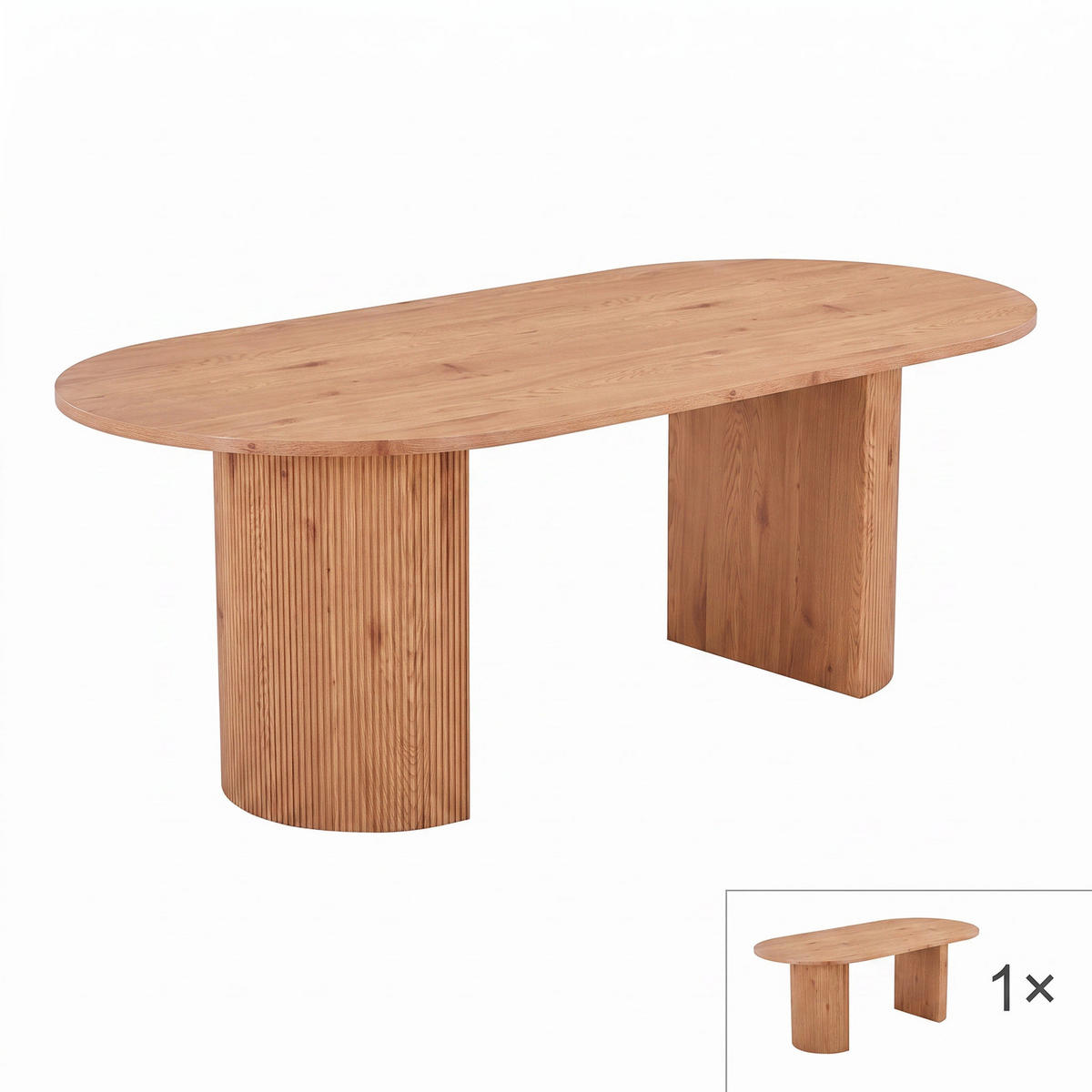 MATBORD Bavista 100 x 210 x 75 cm – natur - Naturfärgad, Träbaserade material/Textil (210/100/75cm) - ebuy24
