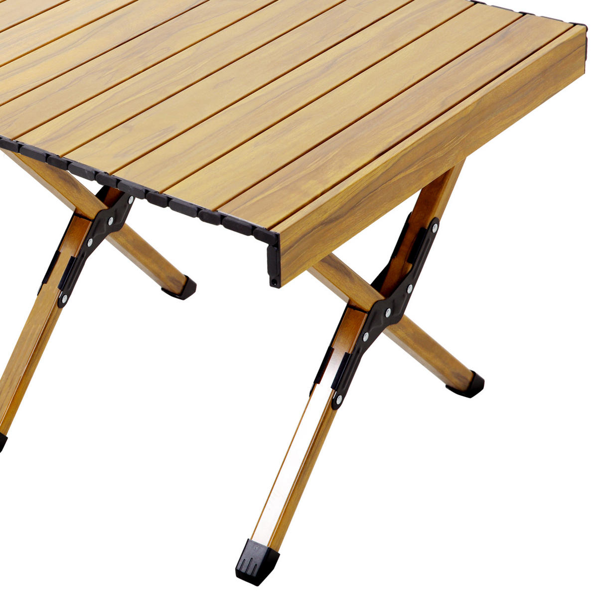 CAMPINGTISCH klappbar aus Aluminium Holzoptik - Naturfarben, Metall (60/119/44.5cm) - JAWINIO