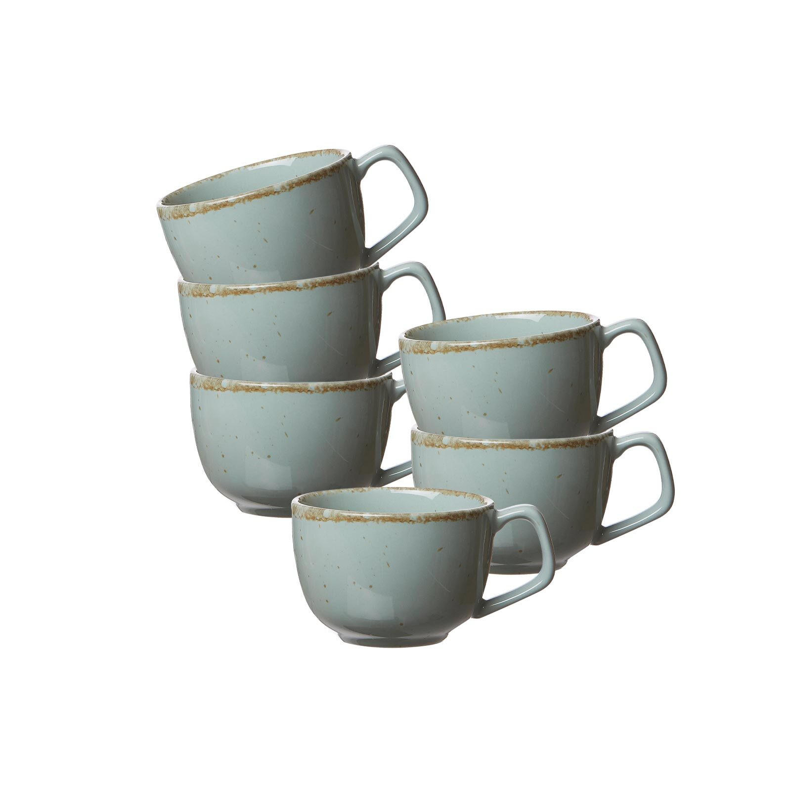KAFFEETASSEN Casa blau 200 ml 6er Set - Blau, Keramik (0.2L) - Ritzenhoff Breker