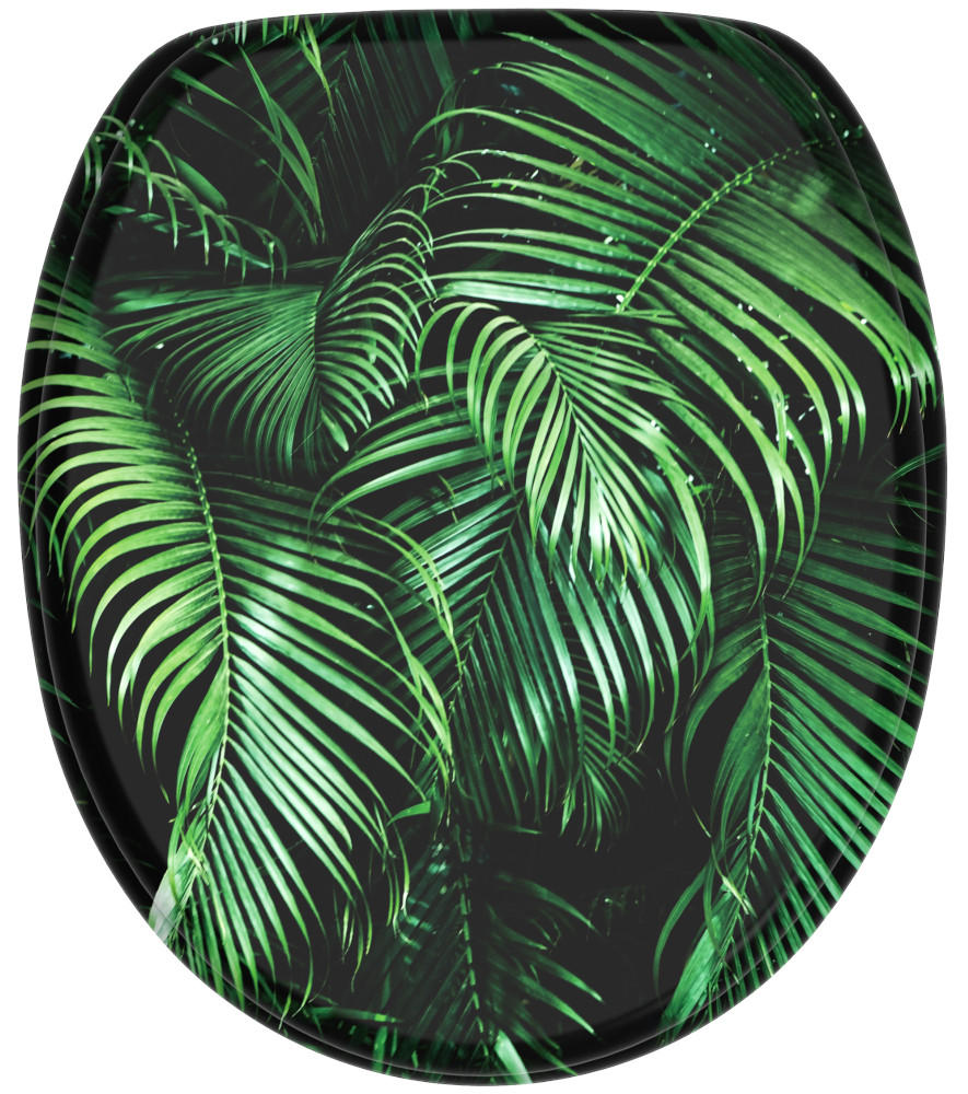 WC-SITZ mit Absenkautomatik Palmdream - Grün, Holzwerkstoff (38/6/47cm) - Sanilo