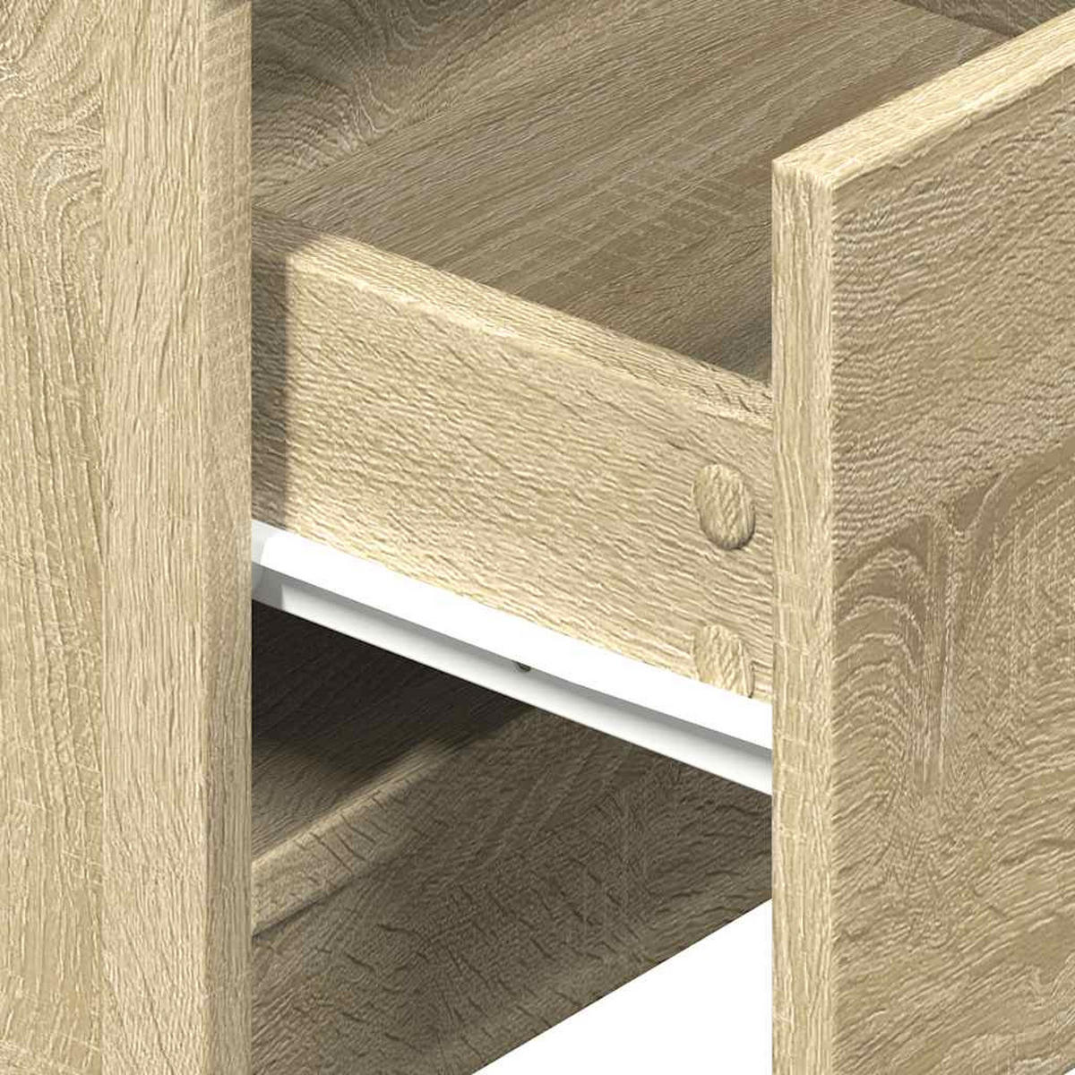 NACHTTISCH Mit 2 Schubladen Sonoma-Eiche 40/36/50 Cm - Braun, Holzwerkstoff (36/50/40cm) - vidaXL