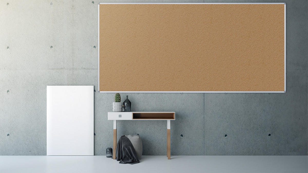 PINNWAND mit Alurahmen 250x120cm - Braun, Metall (250/120/1.6cm) - ALLboards
