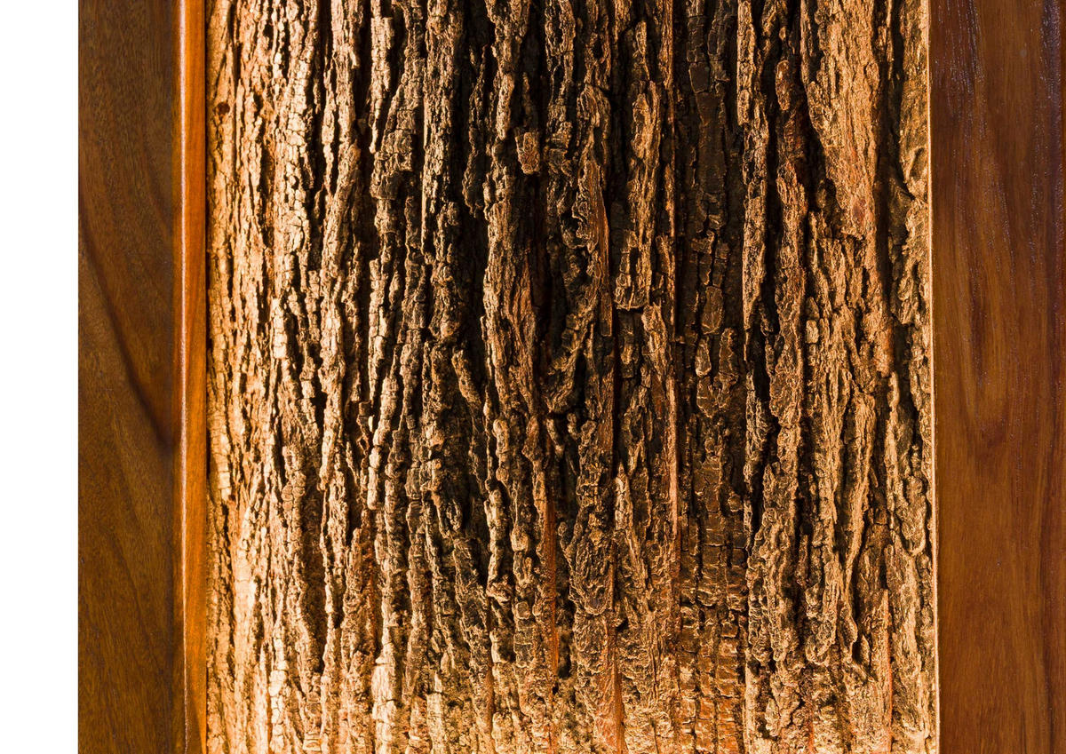 WANDGARDEROBE Sheesham 88x18x148 walnuss gewachst TORONTO LUX #278 - Dunkelbraun, Holz (88/148/18cm) - Massivmoebel24