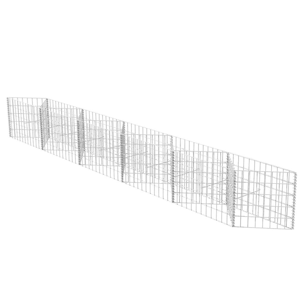 vidaXL Gartenzaun, Silber 30x50 cm