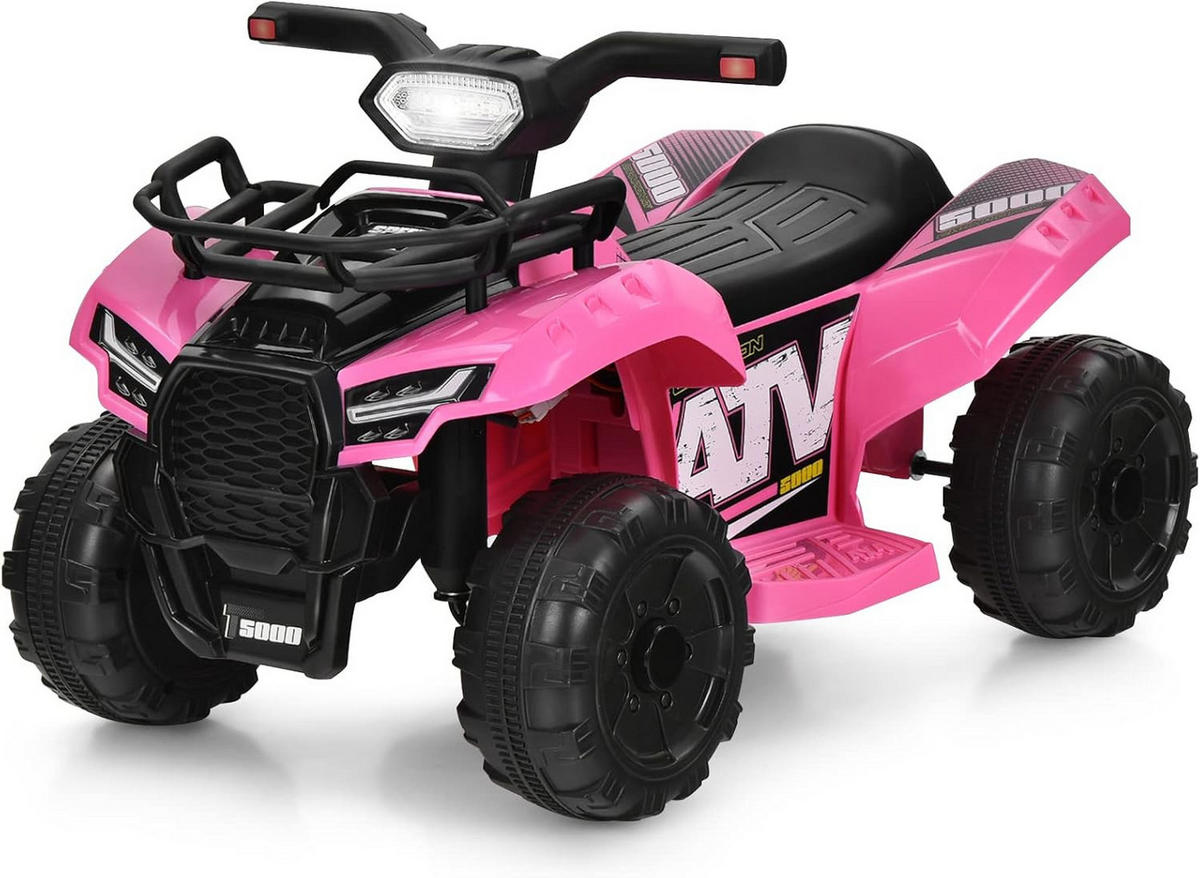 KINDERQUAD 6V Elektro Rosa - Pink, Kunststoff (66/42/44cm) - COSTWAY