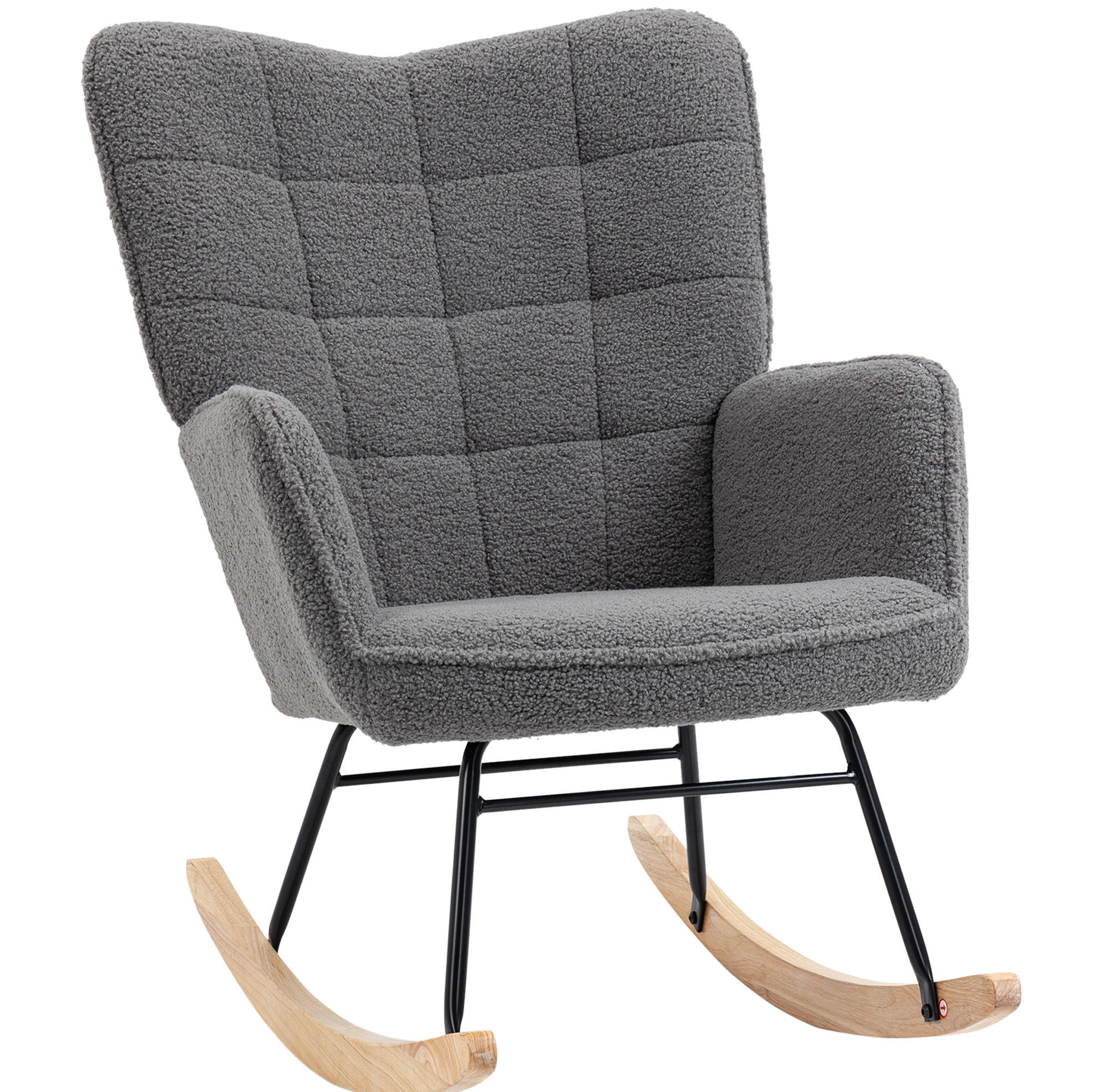 SCHAUKELSTUHL 98/71/101 cm dunkelgrau aus Polyester mit Armlehnen - Dunkelgrau, Textil (98/101/71cm) - OKWISH