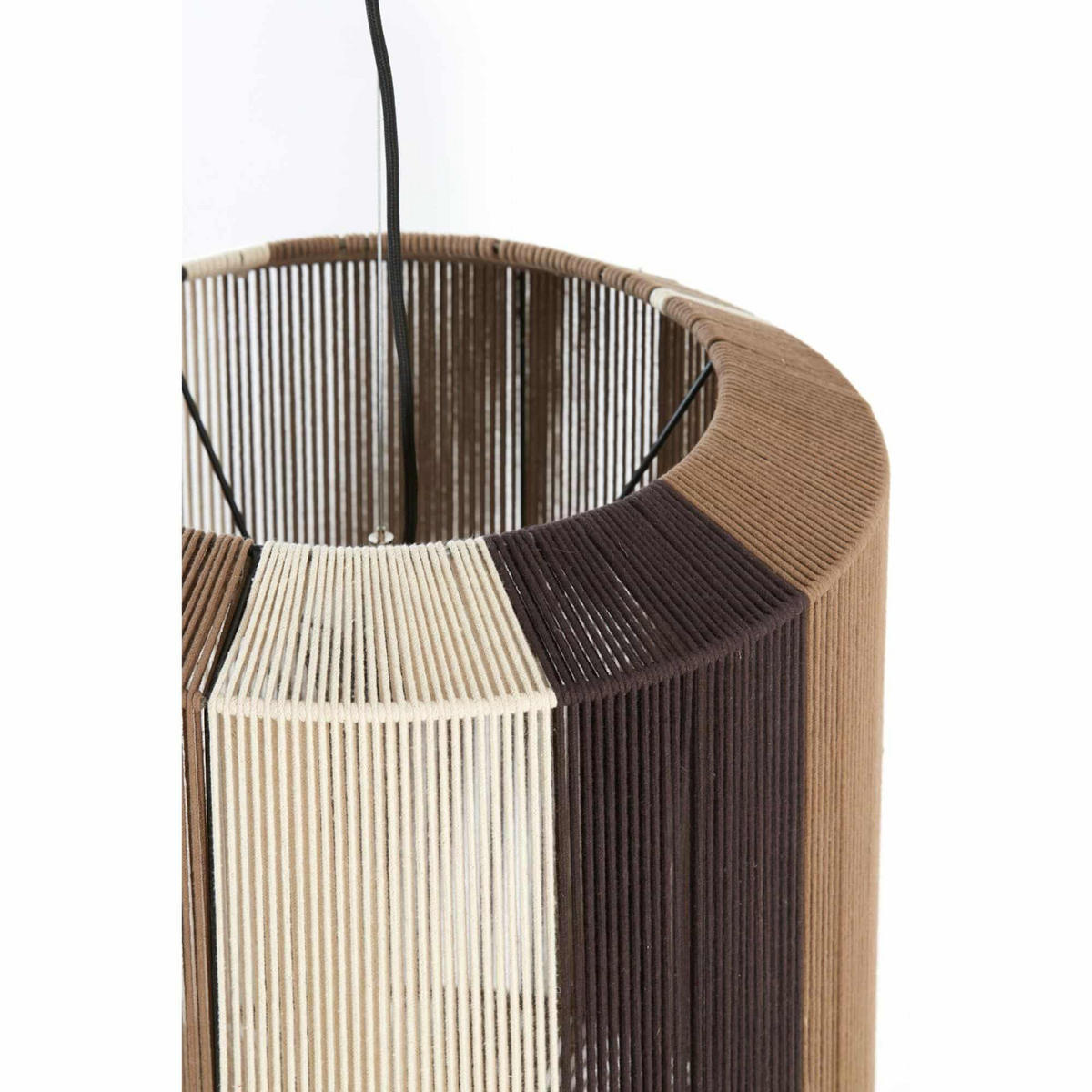 HÄNGELAMPE Kozana Braun 48/48/55 cm - Braun, Textil (48/48/55cm) - Light & Living