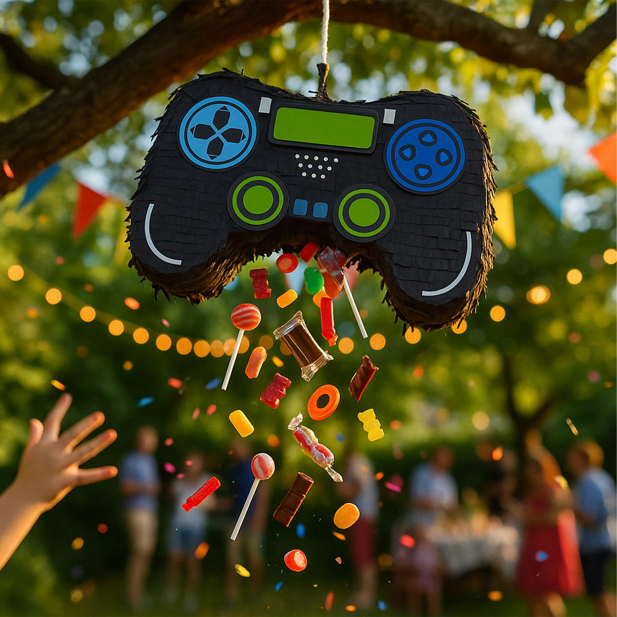 PINATA - Multicolor, Papier/Wellpappe (46/30/9cm) - Relaxdays