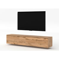 LOWBOARD Loriano 180 Eiche Wotan 180/34/32 cm – Designer Lowboard - Braun, Holzwerkstoff/Kunststoff (180/34/32cm) - AX Living