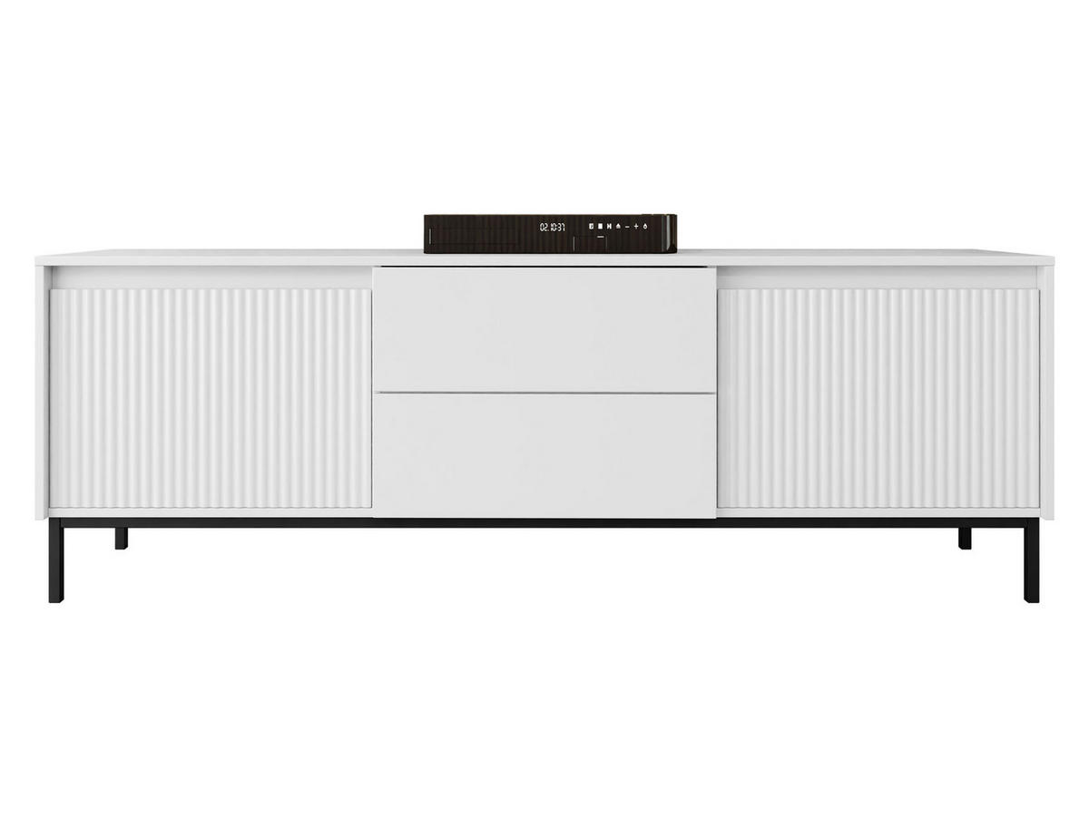 TV-ELEMENT Ozmi 2K2SZ - Schwarz/Weiß, Holzwerkstoff/Metall (174/60/40cm) - MIRJAN24