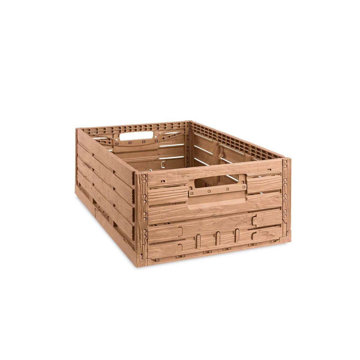 KLAPPBOX Active Lock Holzdekor, HxBxT 21,8x40x60cm,Braun, 44,8 Liter - Braun, Kunststoff (40/21.8/60cm) - PROREGAL