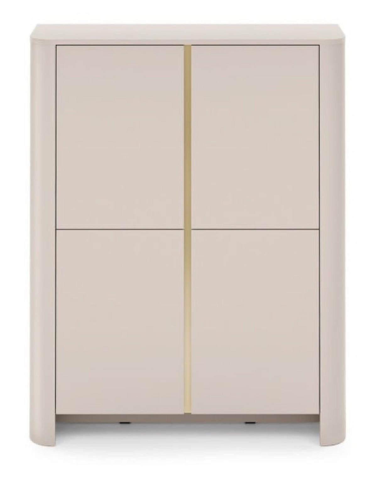 KOMMODE Kaschmir BALI Hoch Vier Türen Mit Geräumigen Regalen - Ecru, Holzwerkstoff (103/132/39cm) - Sepro Meble