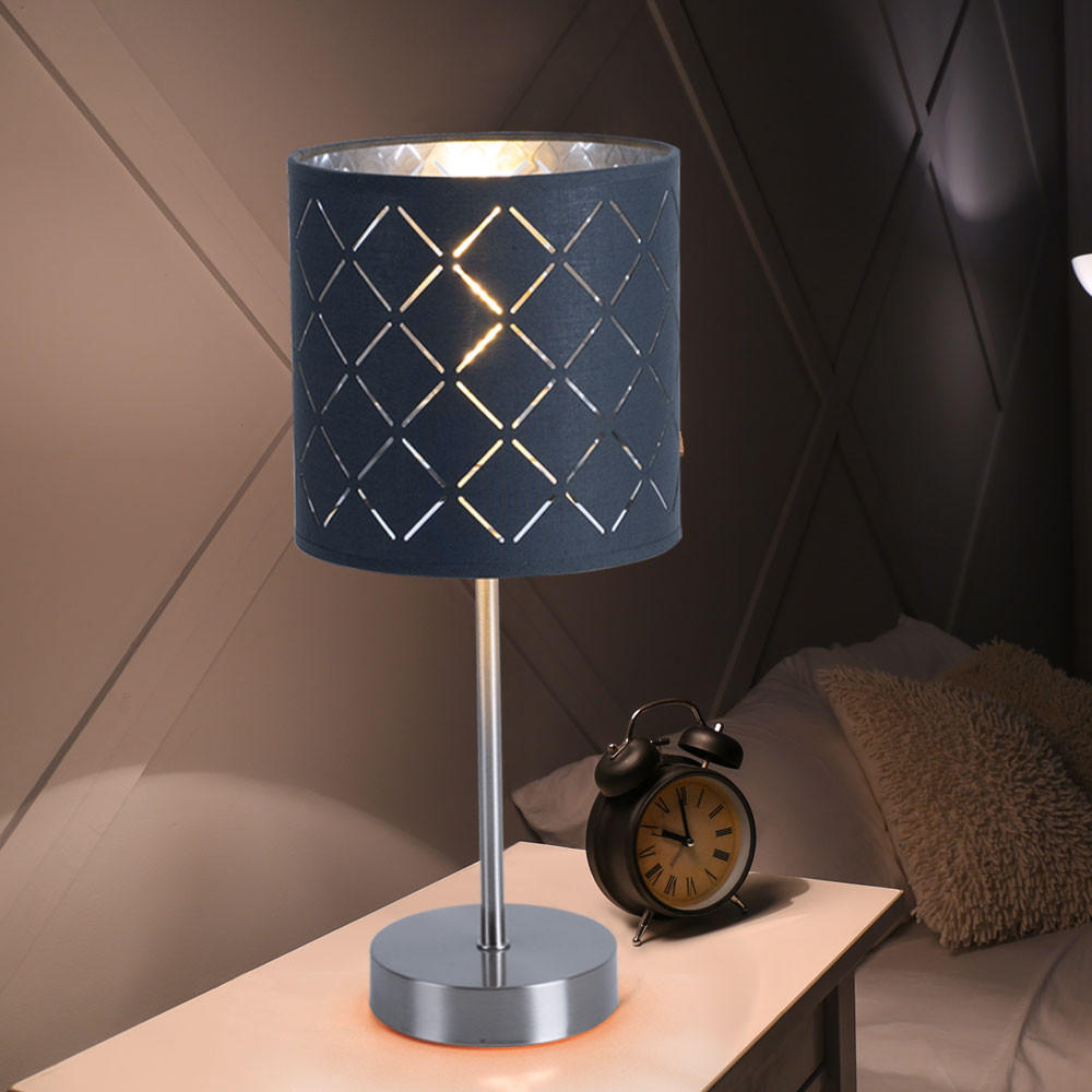 LED TISCHLEUCHTE Kidal grau silber - Grau, Metall (15/15/35cm) - Globo Lighting