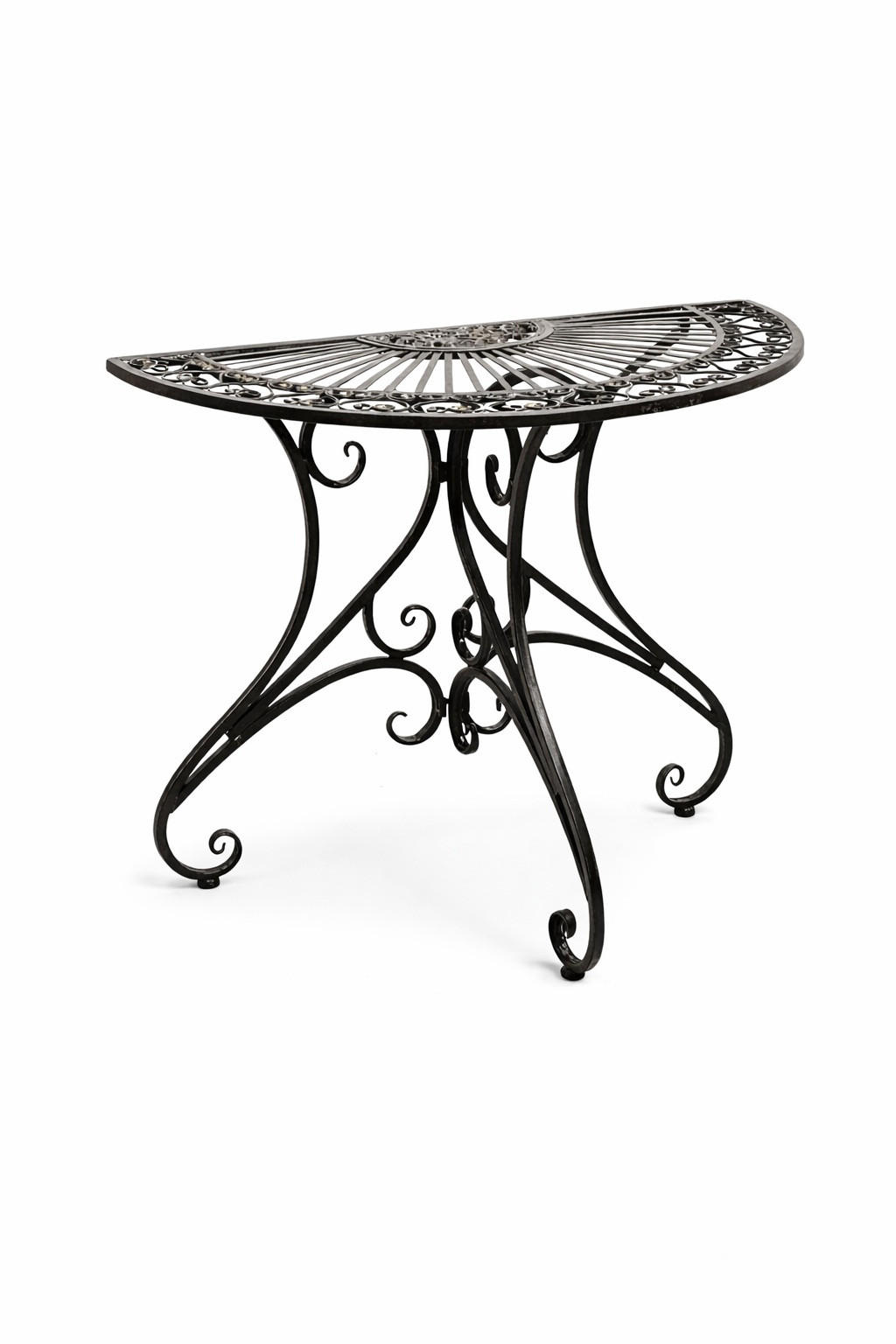 WANDTISCH Halbrund Metall Braun 90 cm - Braun, Metall (47/90/74cm) - DanDiBo