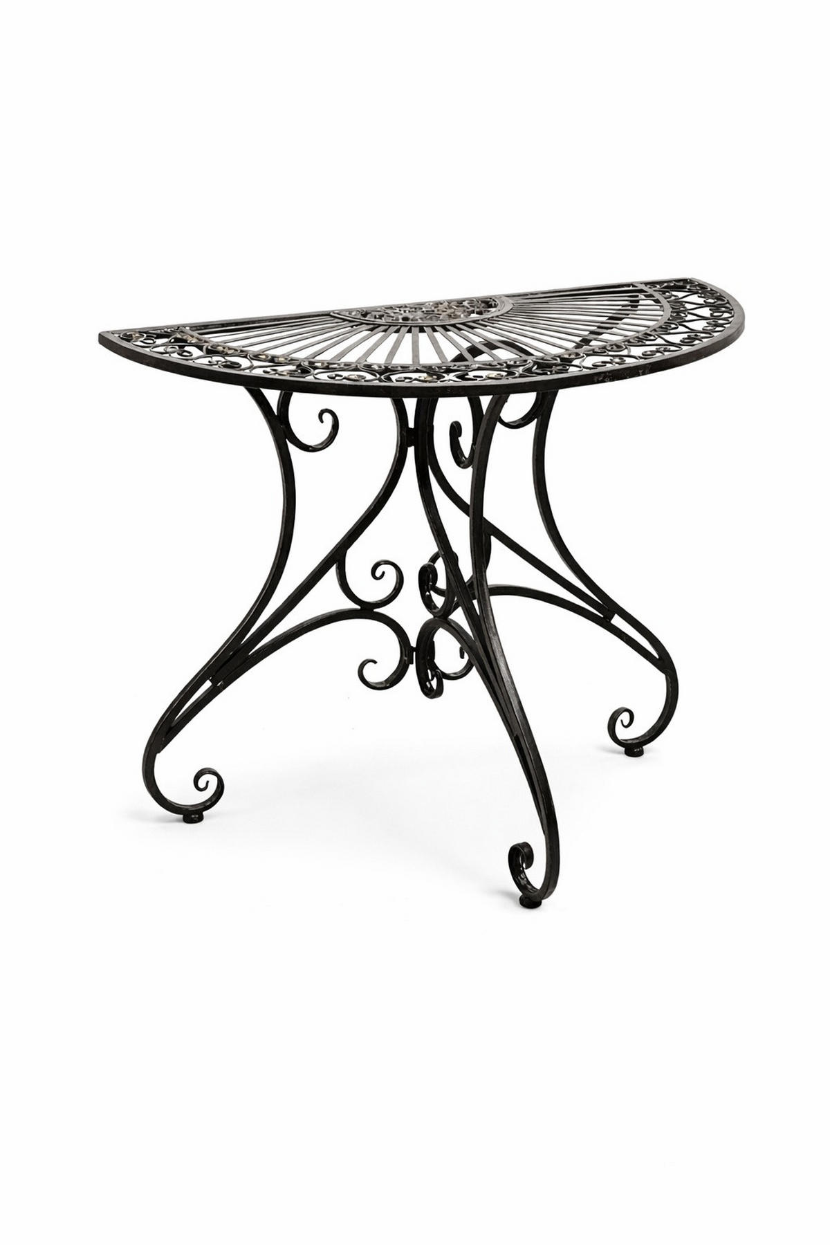 WANDTISCH Halbrund Metall Braun 90 cm - Braun, Metall (47/90/74cm) - DanDiBo