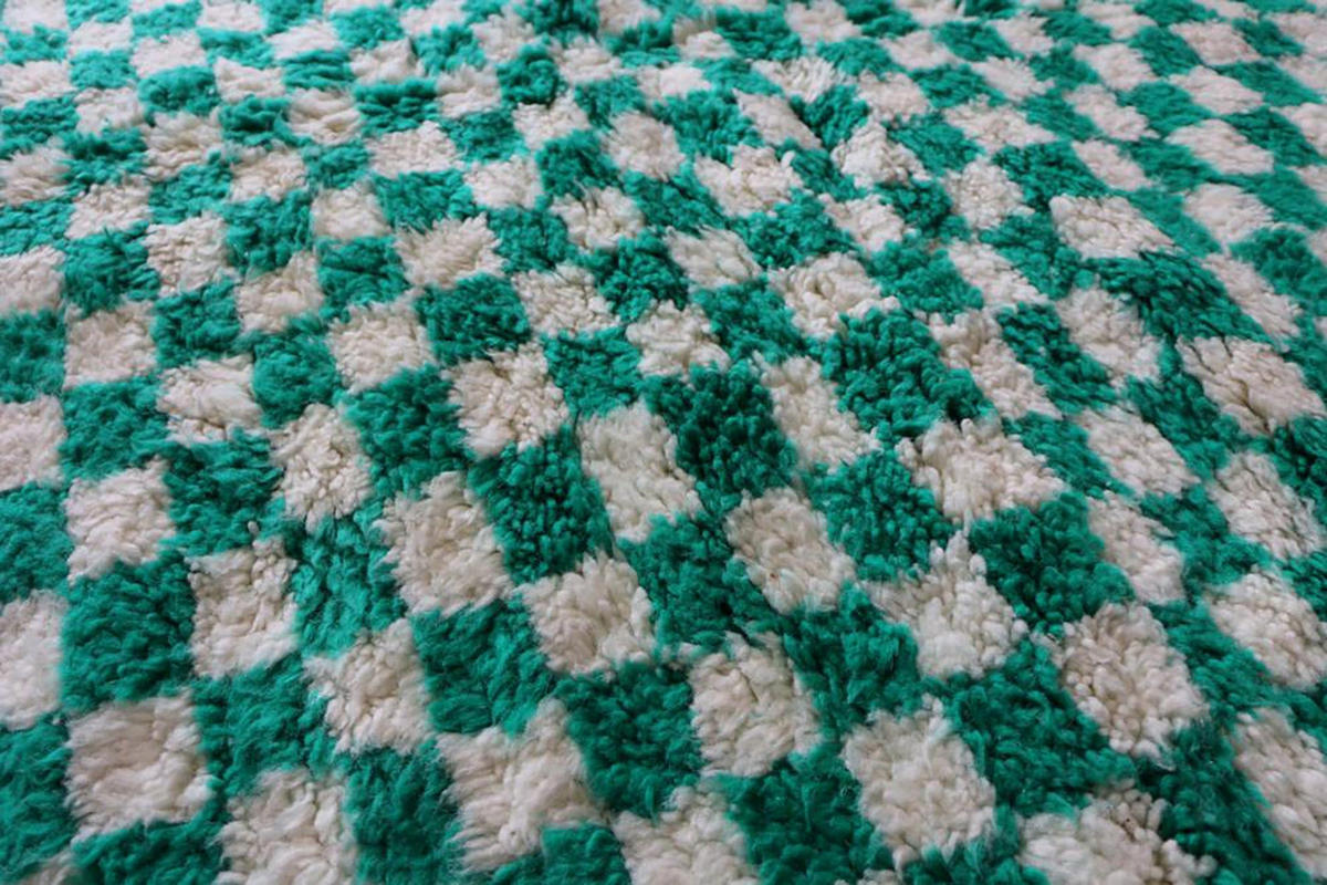 BERBERTEPPICH aus reiner Wolle 166x 269 cm - Grün, Naturmaterialien (166/269cm) - AFK Living