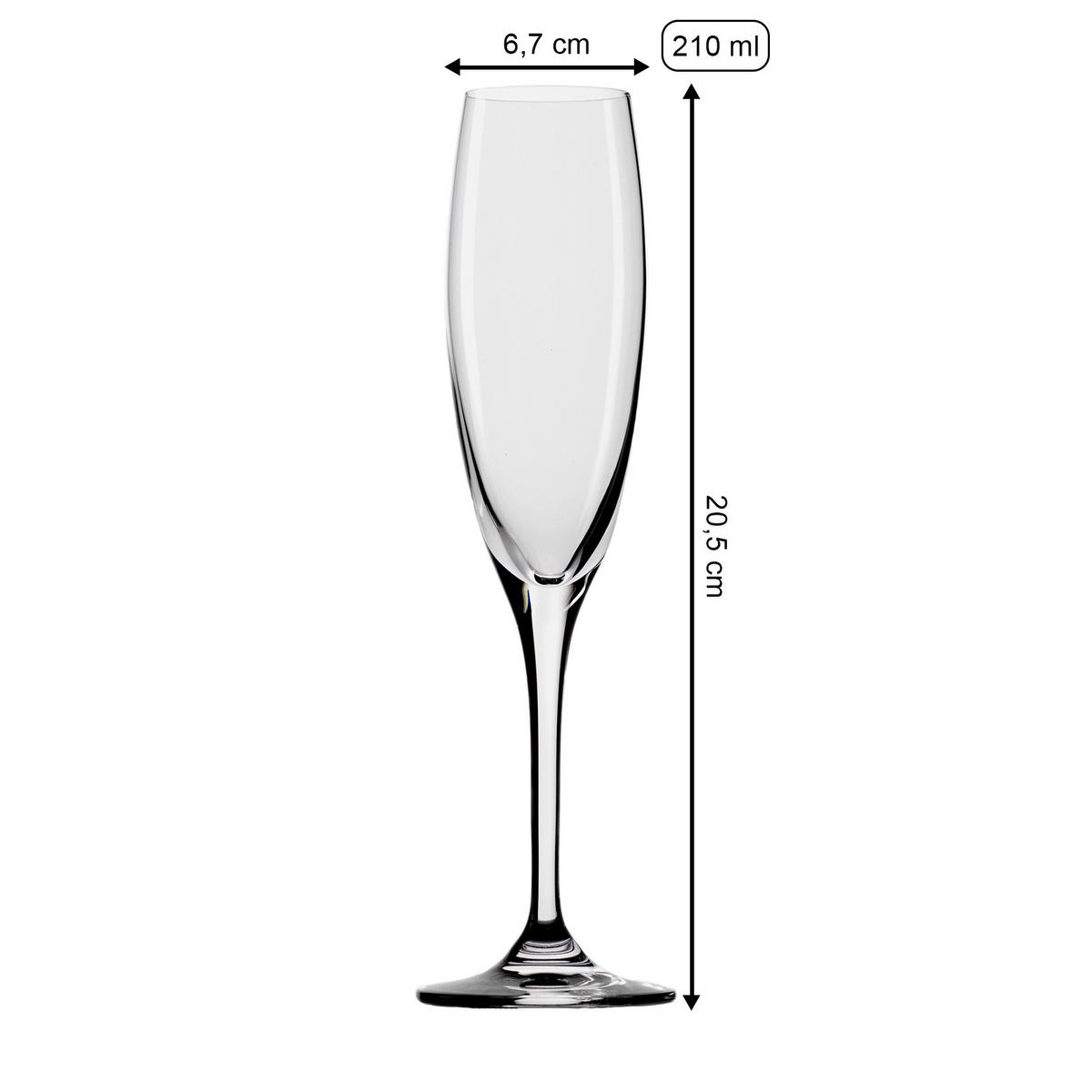 SEKTGLÄSER Vinea transparent 170 ml 6er Set - Transparent, Glas (0.17L) - Stölzle Lausitz