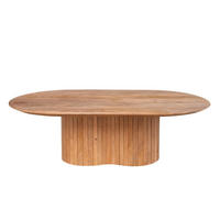 COUCHTISCH oval aus Mangoholz 120cm, natur - Braun, Holz (120/70/35cm) - Giga Meubel