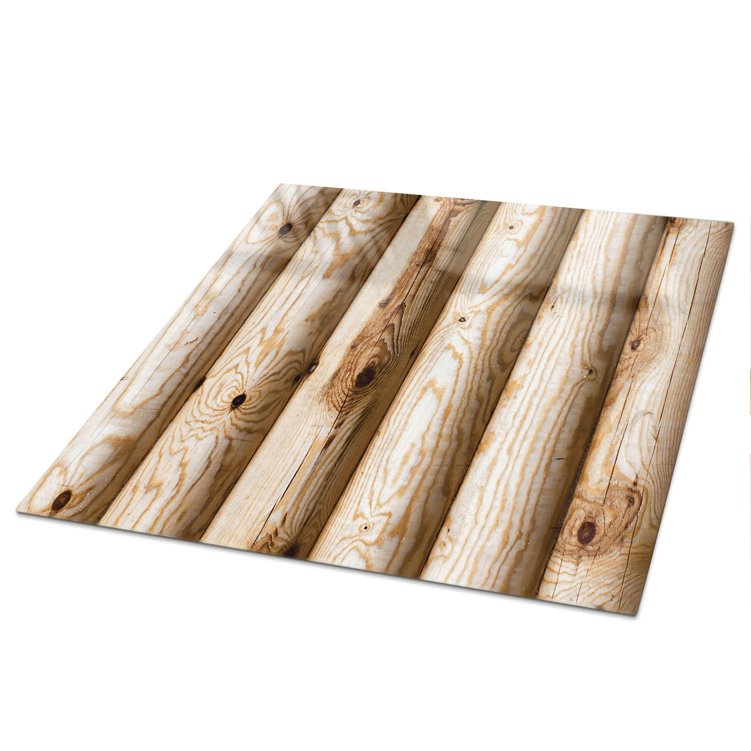 TISCHPLATTE 50x50 cm – Holztexturen - Braun, Glas (0.4/50/50cm) - Wallfluent