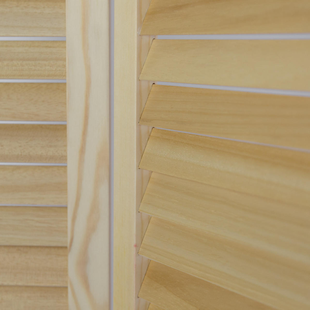 PARAVENT 3-tlg. 120/170 cm Braun Holzlamellen - Braun, Holz (120/170/2cm) - Homestyle4u