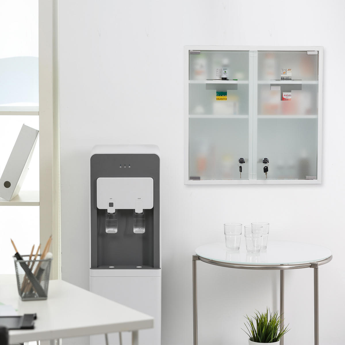 MEDIZINSCHRANK - Multicolor, Glas/Metall (52.5/53/15.5cm) - Relaxdays