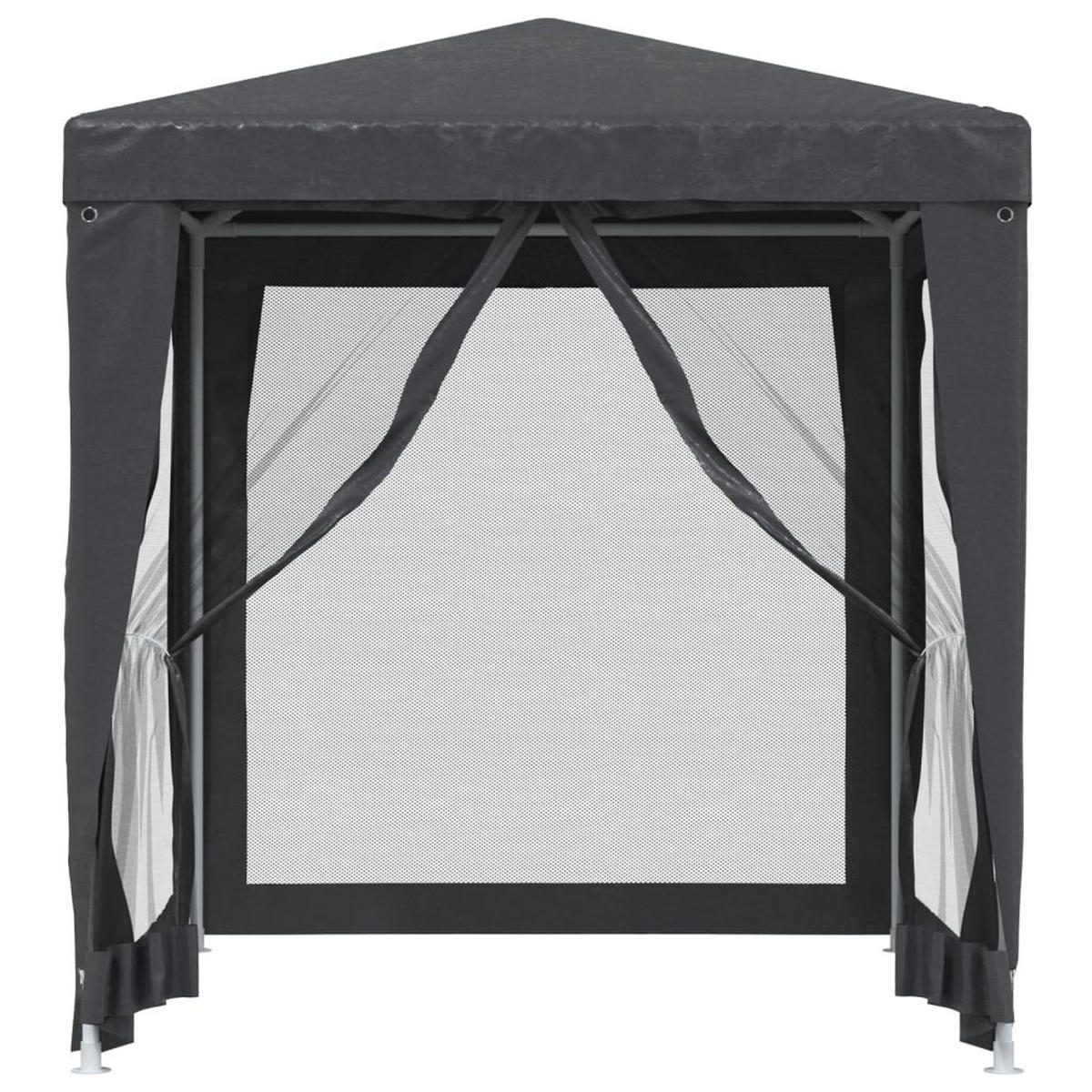 PARTYZELT Mit 4 Mesh-Seitenwänden Anthrazit 2/2 M Hdpe - Anthrazit, Kunststoff (200/240/200cm) - vidaXL