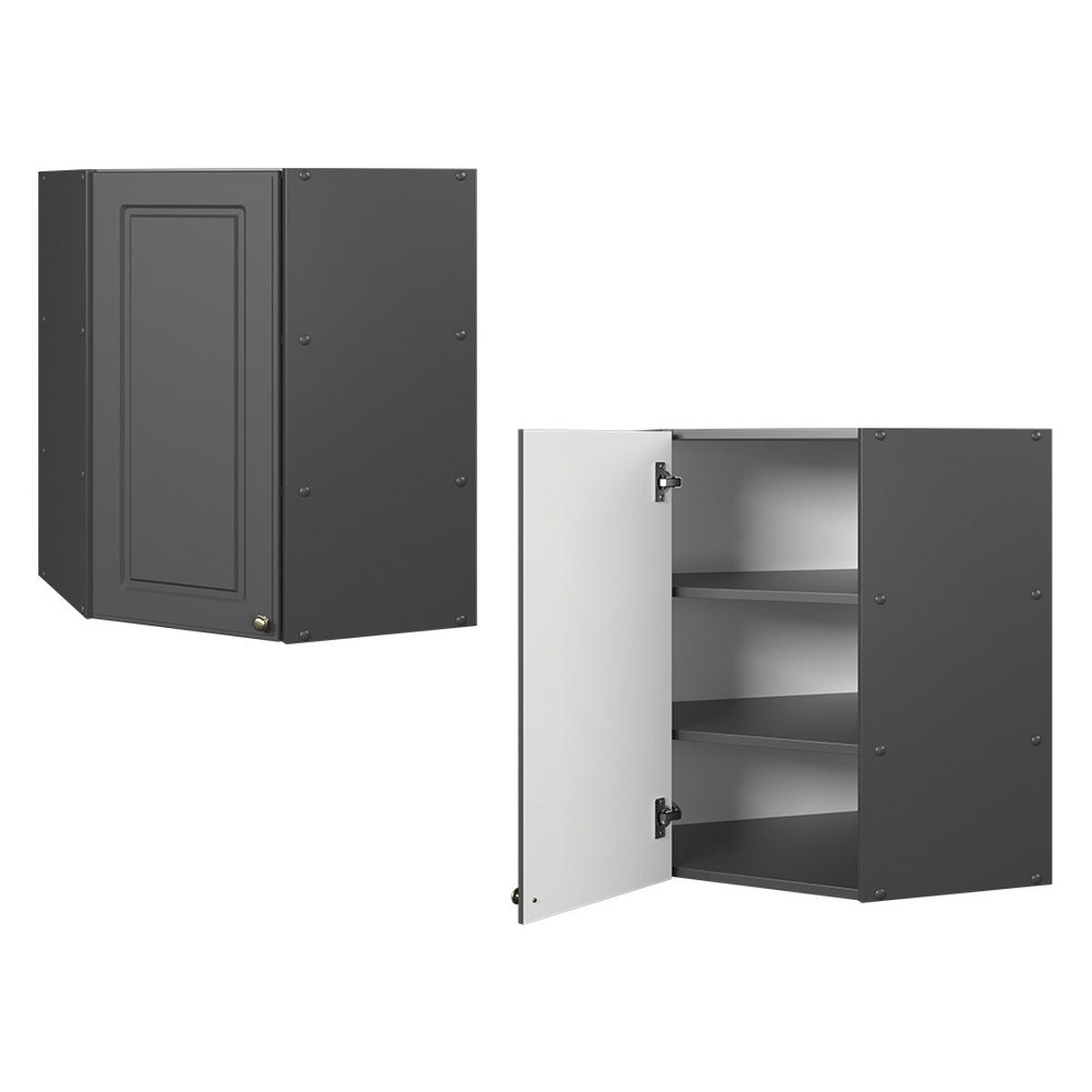 ROHOVÝ VĚŠÁK NA STĚNU Fame-Line Anthrazit-Gold Landhaus - antracitová, kompozitní dřevo (57/72/34.1cm) - Vicco