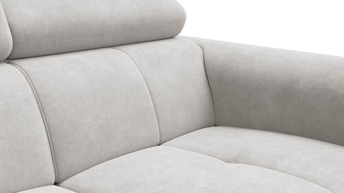 SOFA RODEN 2-Sitzer, creme, Veloursstoff - Creme, Holz/Textil (152/82/103cm) - Wozimo