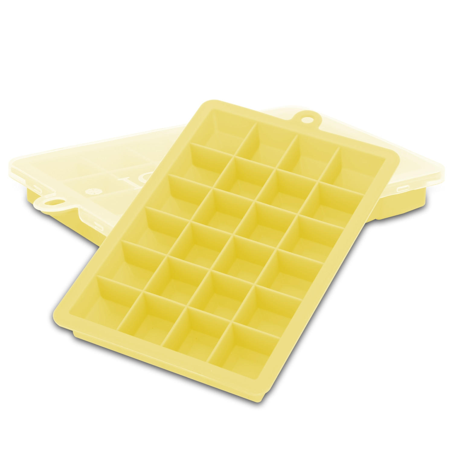 EISWÜRFELFORM 2er Set - Gelb, Kunststoff (13/2.5/18cm) - Intirilife
