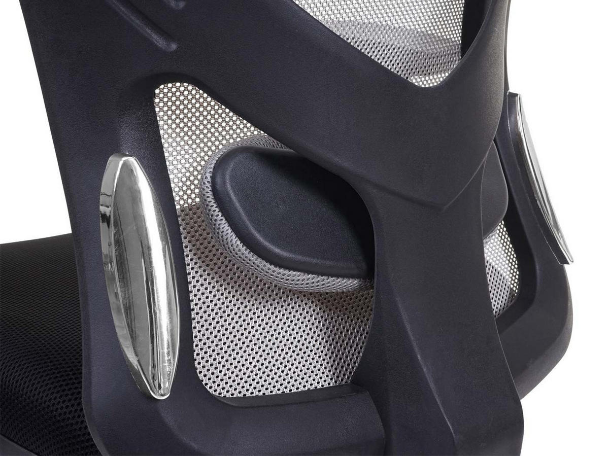 DREHSTUHL HxBxT 130x71x84cm Sitzhöhe 48cm Sliding-Funktion 150kg belastbar Stoff/Textil Schwarz/Grau - Schwarz, Textil (71/130/84cm) - PROREGAL